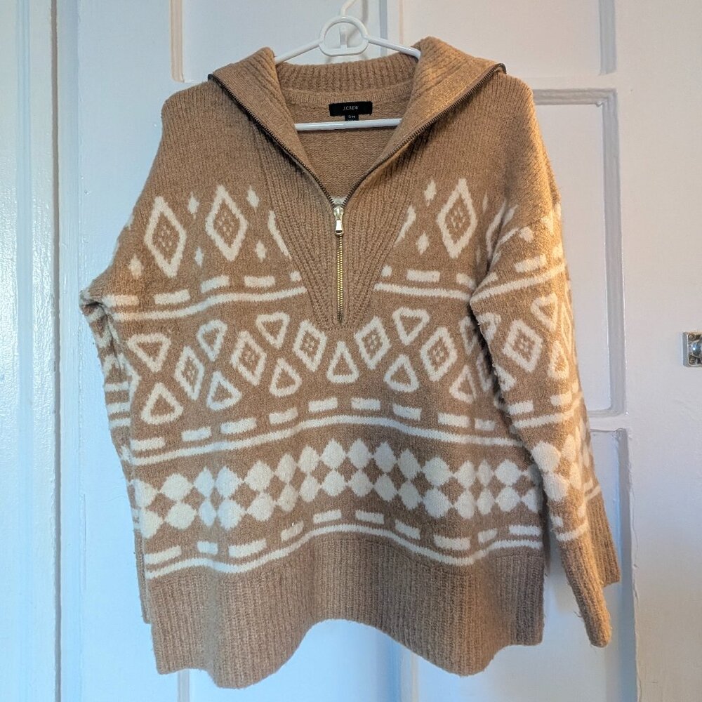 Jcrew Alpaca Blend Oversized Apres Ski Sweater